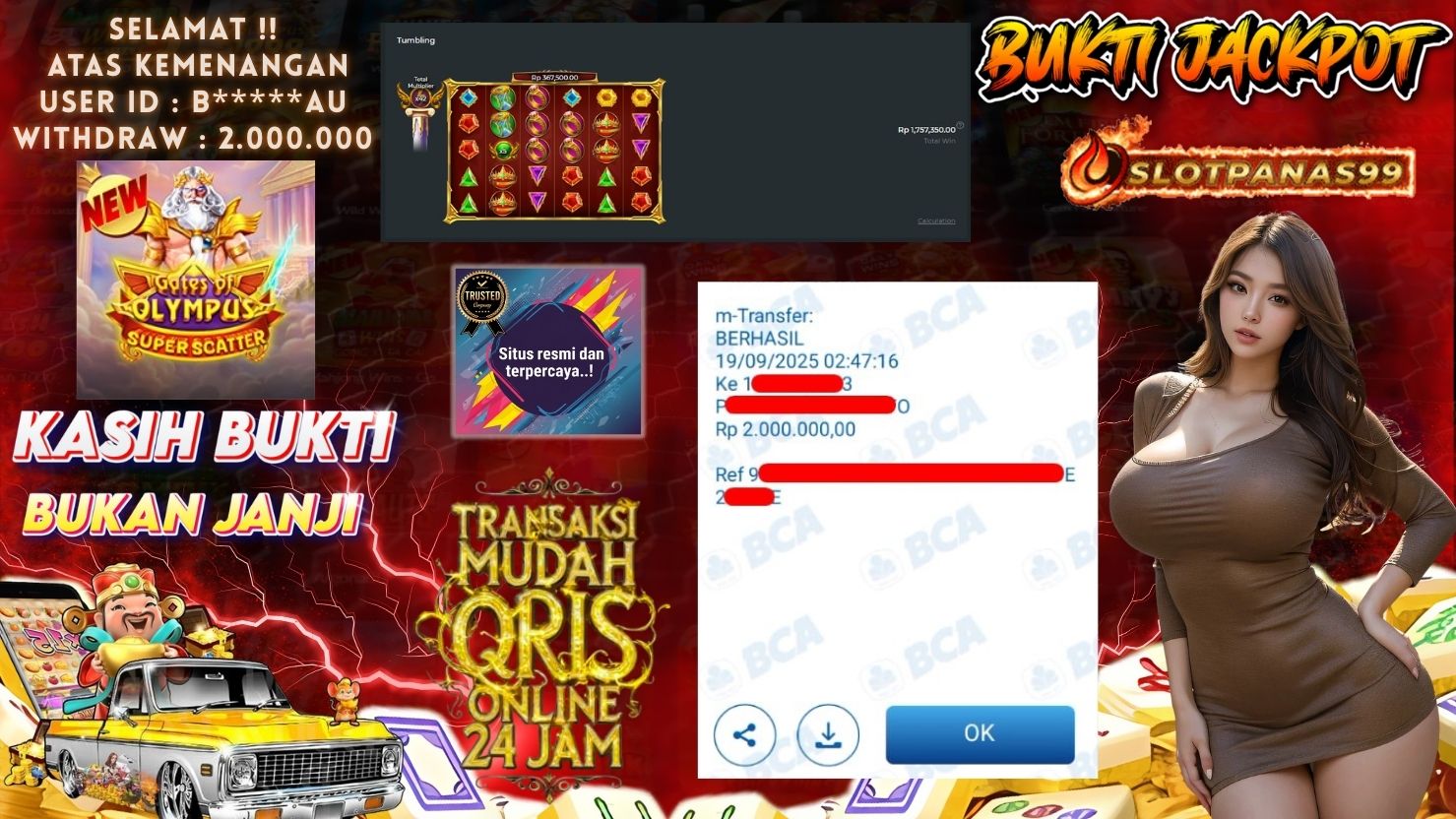 SLOTPANAS99 JACKPOT SLOT GATES OF OLYMPUS SUPER SCATTER